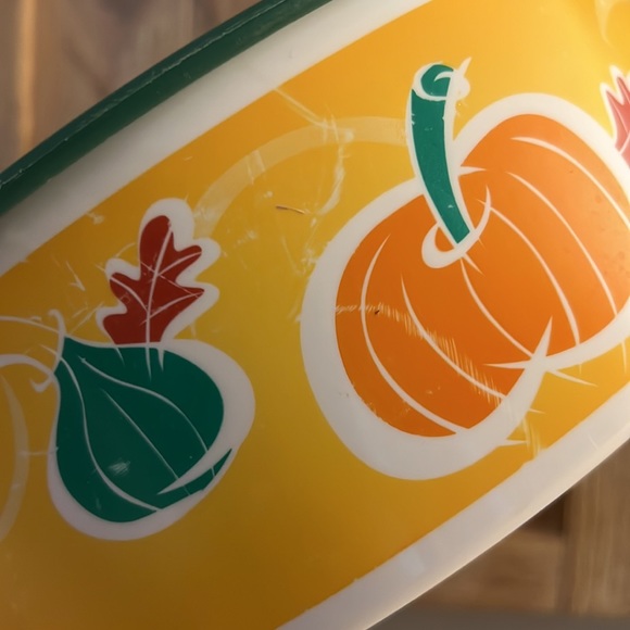 Tupperware Vintage 90s Autumn Harvest Large Snack Cookie Canister Halloween Fall - Picture 6 of 12